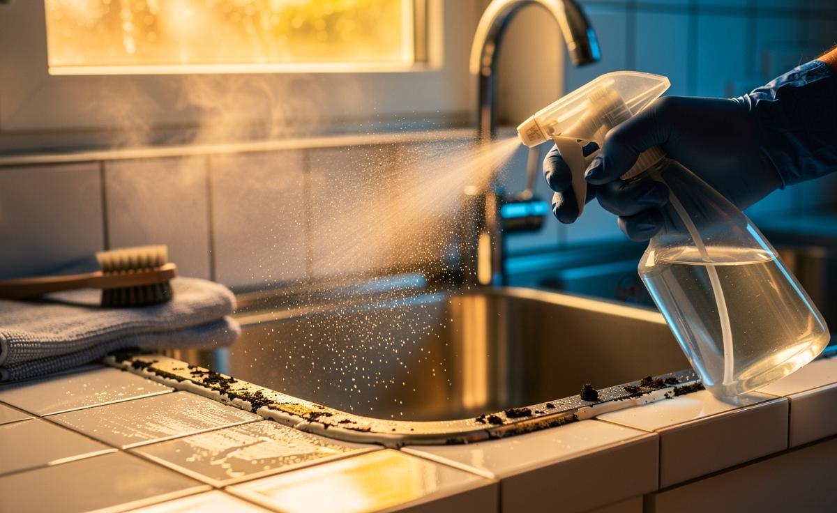 Küchenschimmel? Eine Hausfrau erklärt, wie Essig dauerhaft Abhilfe schafft.