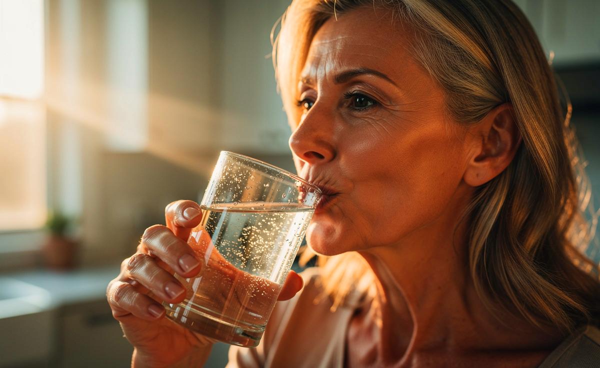 Warum vermehrtes Wassertrinken die Haut ab 50 geschmeidiger hält.